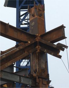 Figure 3. High strength cast steel rectangular block installed in a high-rise in New York City. Courtesy of Juan Estevez, Tishman Construction.