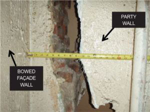 Figure 1. Crack in party wall.