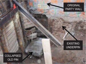 Figure 3. Old pin collapsed.