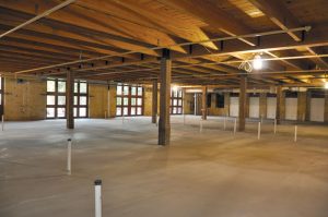 Figure 4. The same area is pictured following the installation of a high-end gypsum underlayment, which leveled the floors and created a smooth surface ready for floor coverings.