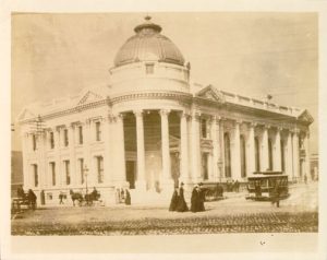 Figure 1. Hibernia Bank Building in 1894, before the addition. Courtesy of San Francisco History Center, San Francisco Public Library.