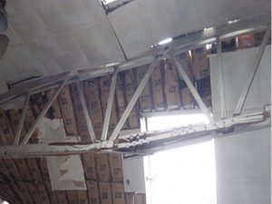 Figure 6. Bowstring truss failed at connection.