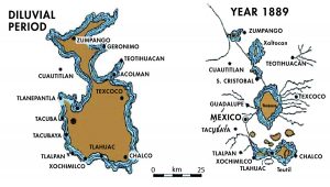 Figure 1. Evolution of the lake system at Mexico City Valley (Ovando-Shelley et al., 2013).