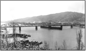 Willamette River Bridge, longest swing span in the world at the time, Modjeski 1910.
