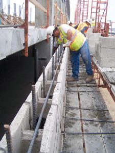 Figure 1. Reinforced concrete masonry construction.