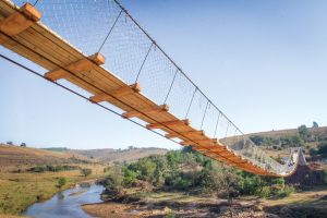 The Edlangeni Footbridge completed in July 2017. Courtesy of Madison Sankovitz.
