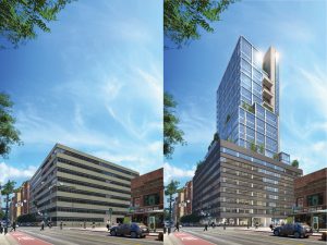 Figure 1. Before and after renderings of the Hudson Commons renovation. Courtesy of Neoscape, Inc. 2017.