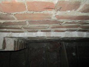 Figure 3. Horizontal offset of brick in the attic.