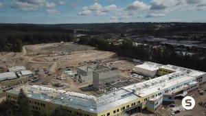  Aerial view of Central Kitsap High School and Middle School project during construction Courtesy of Skanska USA.