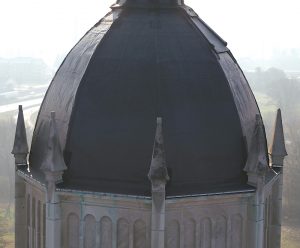 Figure 2. Drone image of the top of Bell Tower.