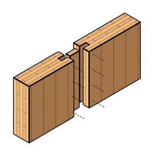 Figure 7. Internal spline wall panel joint.