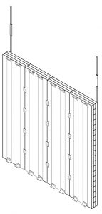 Figure 4. Cross-laminated timber shear wall, multi-panel configuration.