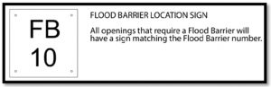 Figure 2. Flood barrier location signage.