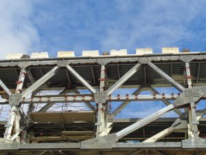 Figure 5. Center portion of box truss during construction.