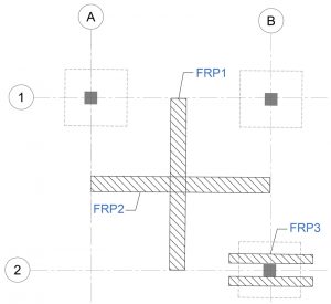 Figure 1. Sample FRP schematic layout plan for slab flexural strengthening.