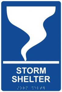 Figure 2. Tornado safe room signage.