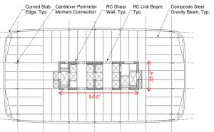 Figure 3. Typical tower level framing plan.