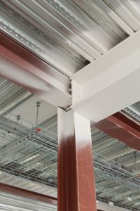 Intumescent coatings can be used to achieve required fire resistance for structural members.