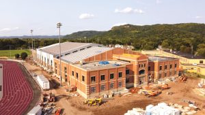 Student Fieldhouse & Soccer Support Facility at the University of Wisconsin – La Crosse, under construction.