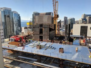 Figure 2. Construction of Rainier Square Tower in Seattle.